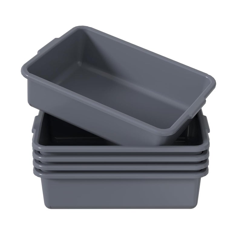 Ziglous 8 L Plastic Bus Tubs, Food Service Bus Tub, 5 Packs - Image 1